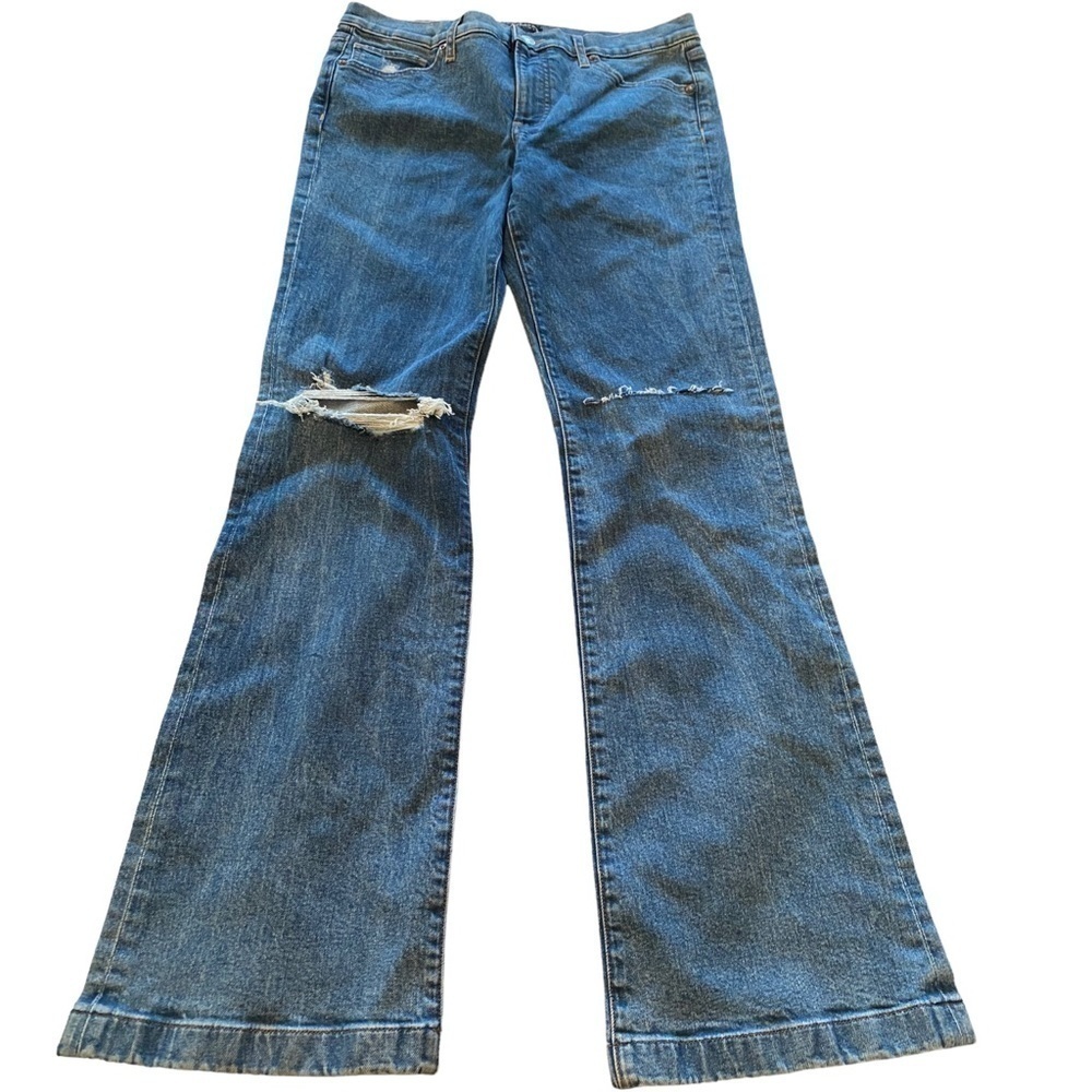 Express NWOT High Waisted Ripped Knee Bootcut Jeans